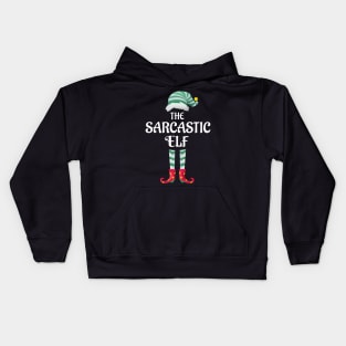 The Sarcastic Elf Christmas Matching Pajama Family Party Gift Kids Hoodie